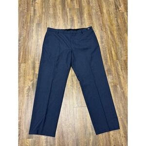 Jos A Bank Traveler Collection Slim Fit Navy Micro Houndstooth Wool Dress Pants